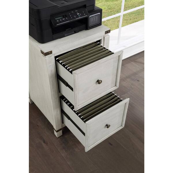 OSP Home Furnishings Baton Rouge Champagne Oak Gray 2-Drawer