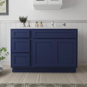 48 in. W x 21 in. D x 32.5 in. H Bath Vanity Cabinet without Top in Blue