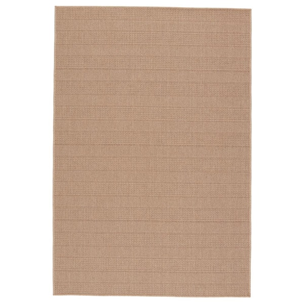 Jaipur Living Avae Beige/Light Brown 5 ft. 3 in. x 7 ft. 6 in. Coastal Indoor/Outdoor Area Rug