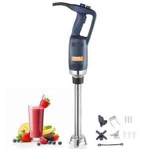 Commercial Immersion Blender 350W Heavy Duty Hand Mixer 16 in. Stepless Variable Speed with Stainless Steel Blade Blue