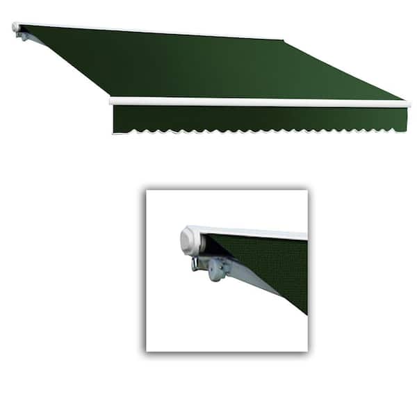 AWNTECH 12 ft. Galveston Semi-Cassette Manual Retractable Awning (120 in. Projection) in Forest