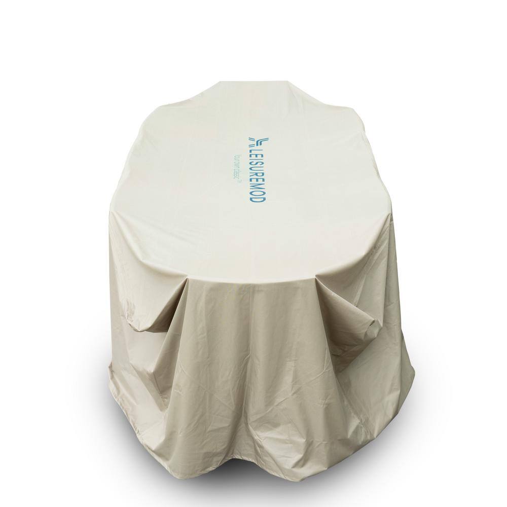 Chelsea Beige 87" Outdoor Patio Dining Set Rain Cover