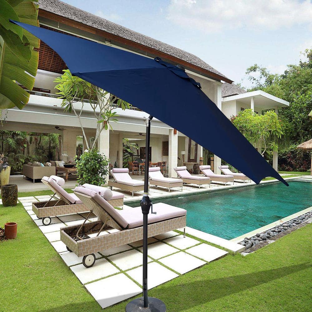Yaheetech 9ft Patio Gaden Umbella With 8 Ibs And Adjustable Tilt Angle Burgundy%2f15377860224