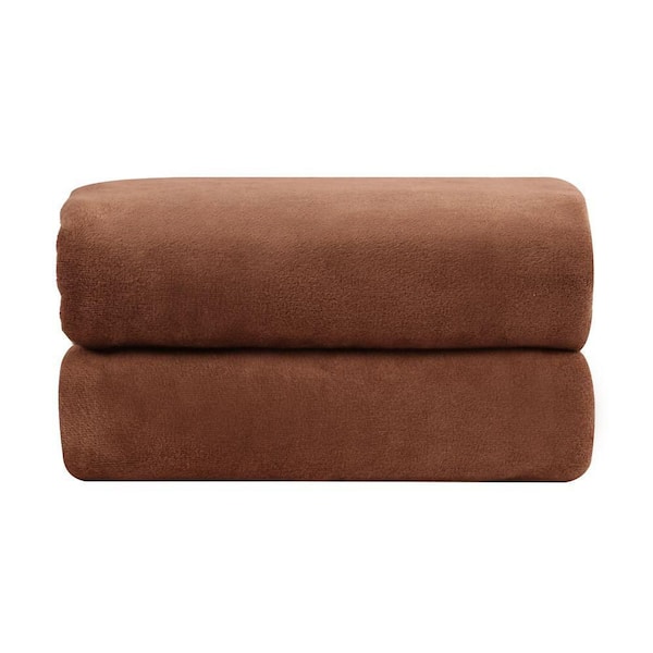 Brown Oversized Microfiber Bath Towel (Set of 2)