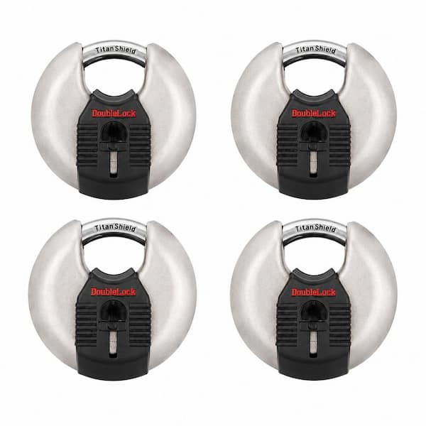 Crab 2.0, 2-3/4 in. Keyed Discus Padlock with Key Shroud (4-Pack)