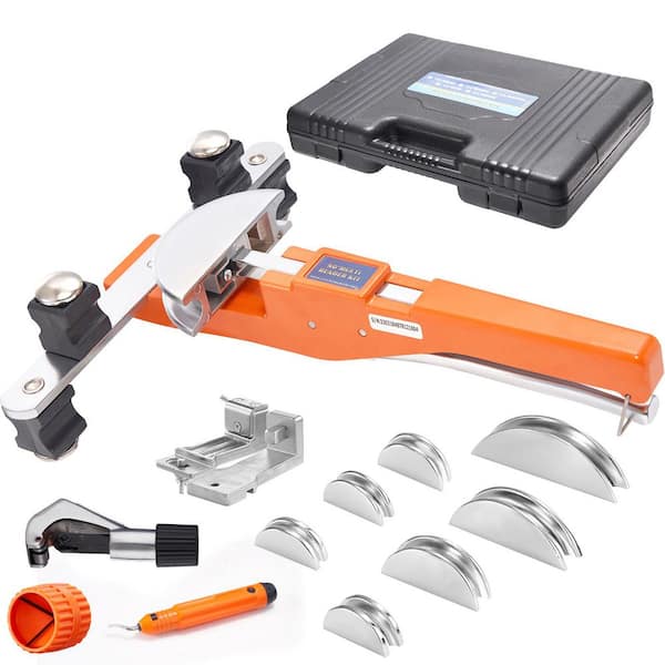 SKYSHALO 1/4 in. to 7/8 in. O. D. Ratcheting Tube Bender, 90° Forward/Reverse, 7 Dies, for HVAC and Refrigeration, Pipe Bender
