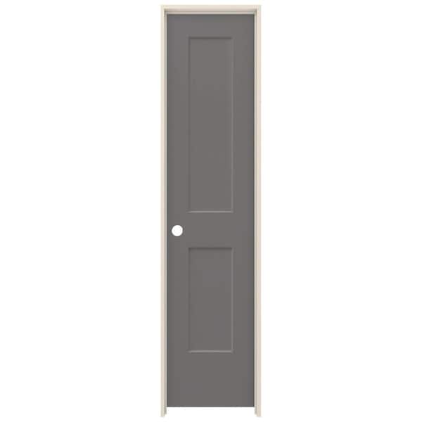 JELD-WEN 20 in. x 80 in. Monroe Weathered Stone Right-Hand Smooth Solid Core Molded Composite MDF Single Prehung Interior Door