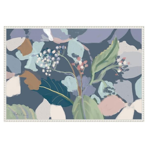Amanti Art "Floral Print" by Robin Maria 1-Piece Floater Frame Giclee Abstract Canvas Art Print 23 in. x 33 in.