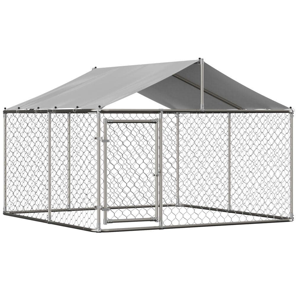 90 in. W x 90 in. D x 65 in. H Silver Galvanized Outdoor Heavy Duty Dog Kennel Dog Fence Dog Pen price history on PriceWatchPro