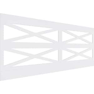40 in. H x 94-1/2 in. W 26.24 sq. ft. Farmhouse Fence PVC Wainscot Paneling Kit