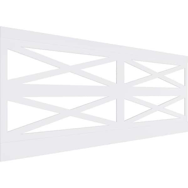 40 in. H x 94-1/2 in. W 26.24 sq. ft. Farmhouse Fence PVC Wainscot Paneling Kit