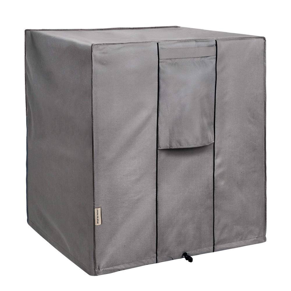 32 in. x 32 in. x 28 in. Grey Polyester Air Conditioner Covers, Outdoor AC 