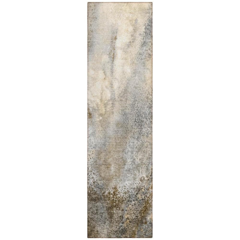 Beige 2 ft. x 7 ft. Abstract Indoor / Outdoor Area Rug price history on PriceWatchPro