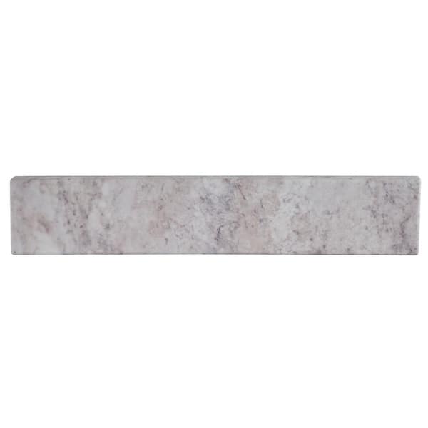 Home Decorators Collection 18 in. W Cultured Marble Vanity Sidesplash in Winter Mist