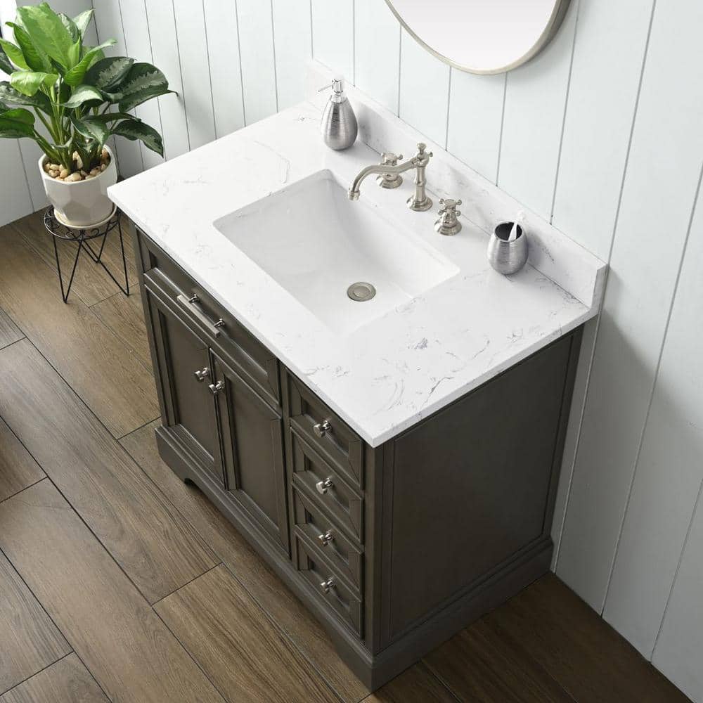 Thompson 36'' Silver Gray Freestanding Bathroom Vanity