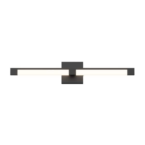 Artika Tivoli 27 in. 1-Light Matte Black Modern Integrated LED Vanity Light Bar for Bathroom