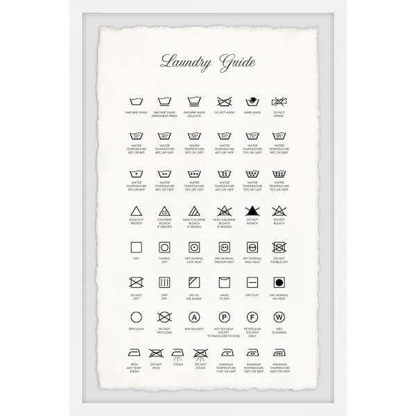 Unbranded "Laundry Guide II" by Marmont Hill Framed Typography Art Print 36 in. x 24 in.