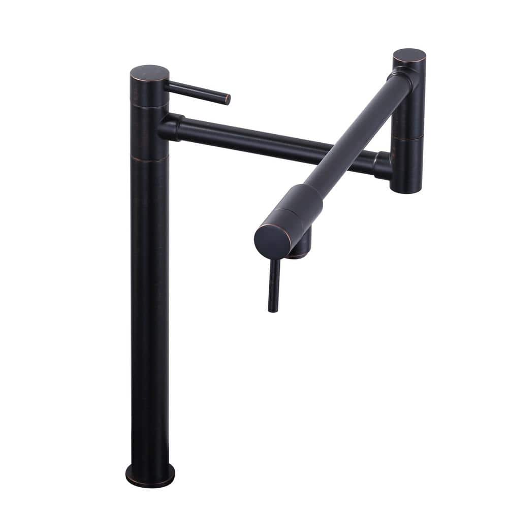 WOWOW Deck Mounted Pot Filler with Double Handle in Oil Rubbed Bronze -  2315000RB