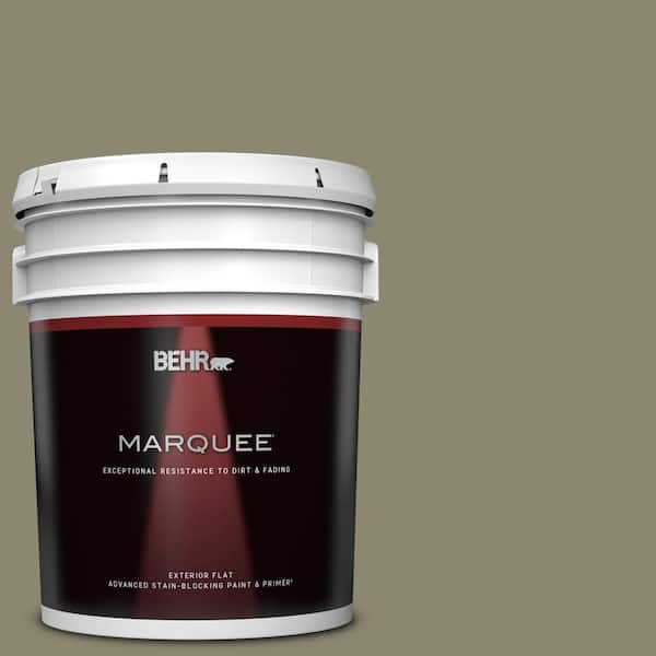 BEHR MARQUEE 5 gal. #PPU8-21 Mossy Bank Flat Exterior Paint & Primer