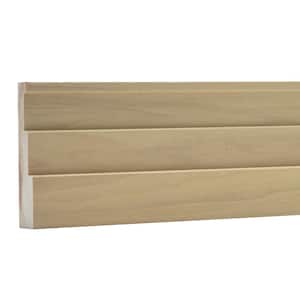 .6875 in. D x 3.5 in. W x 92 in. L Unfinished Poplar Wood Duncan Sawtooth Casing Moulding