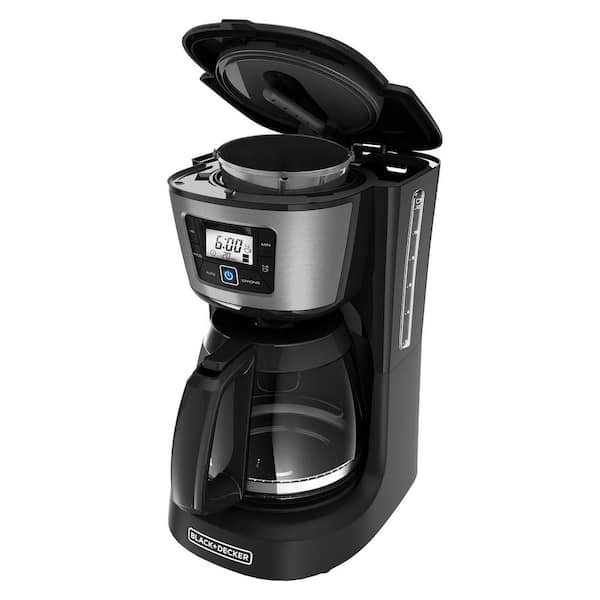 BLACK+DECKER 12-Cup Programmable Black Coffee Maker with Built-In Timer