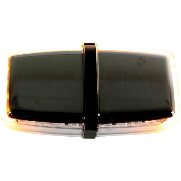 EMIHO 4Pcs 24-LED Emergency Strobe Lights with Main Control Box,  Amber/White, Rectangular