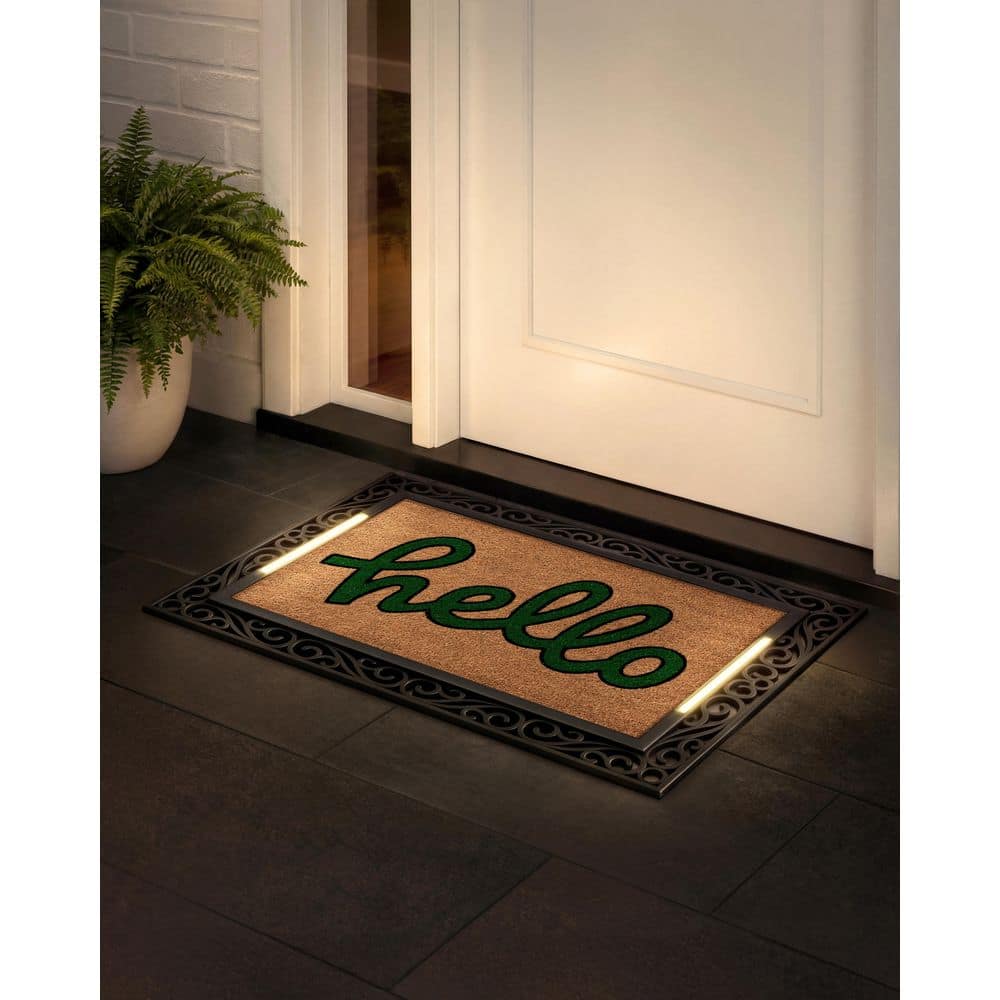 BriteStep Welcome Garden 38 in. x 26.5 in. Pressure-Activated, Wireless, Auto Shut-Off, Indoor/Outdoor LED Door Mat price history on PriceWatchPro