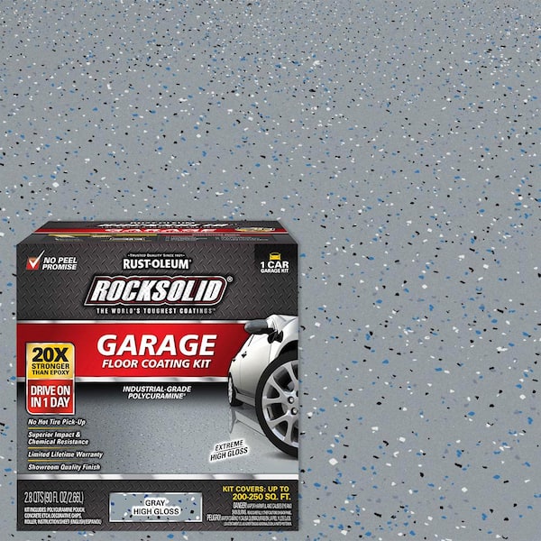 Rust-Oleum RockSolid 90 oz. Gray Polycuramine 1 Car Garage Floor Kit
