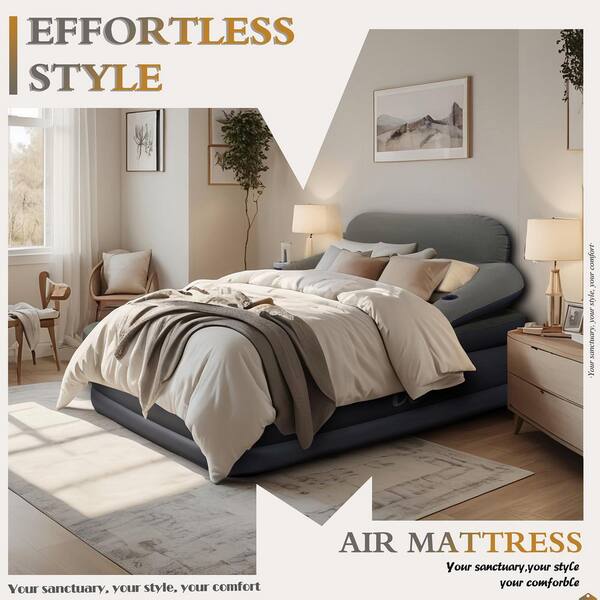Angel Sar 20 in. Comfort Queen Air Mattress, Comfort Blow Up