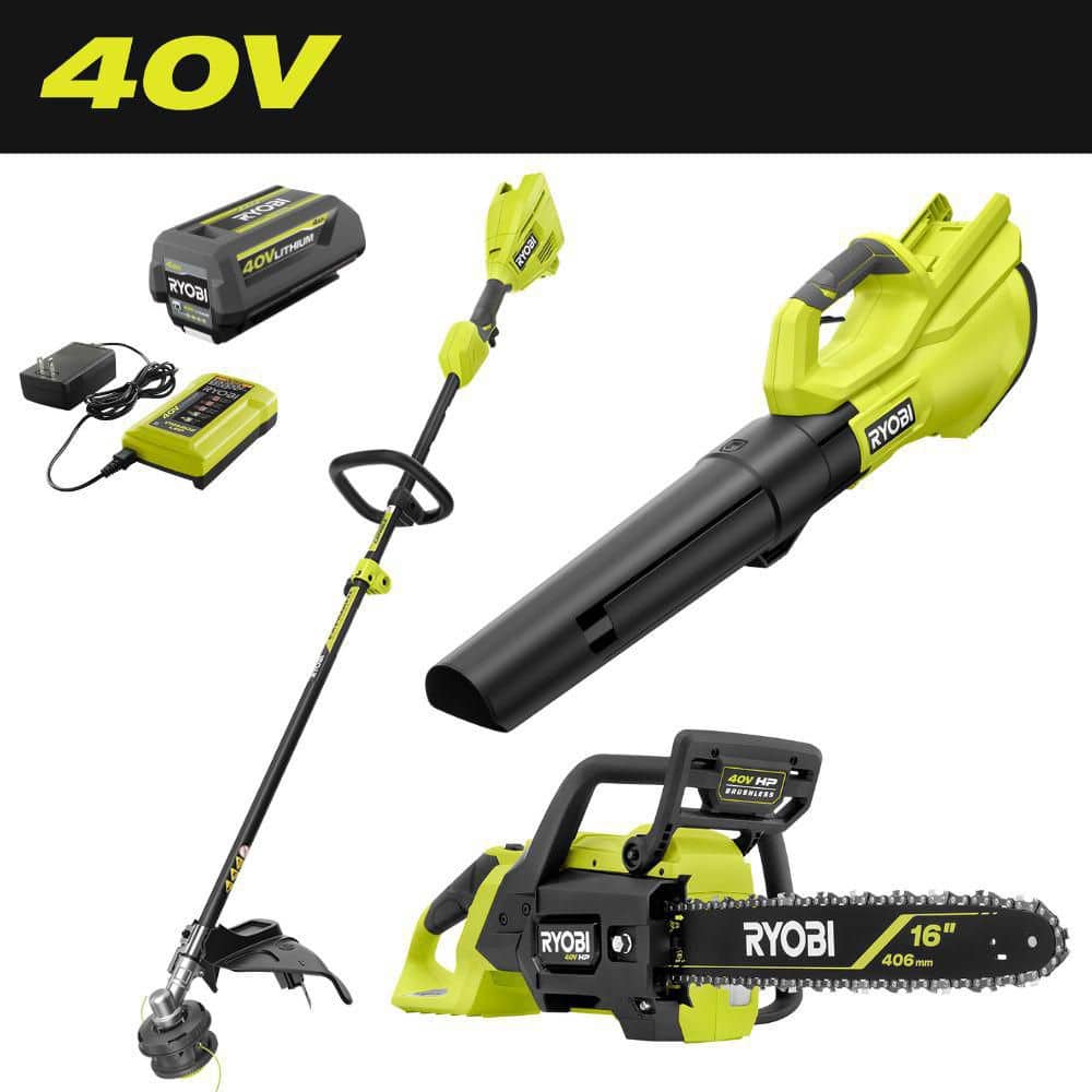 RYOBI シュレッダー 40V ゴミ箱付き RYOBI 40V 15 in. Expand-It Cordless Battery Attachment Capable