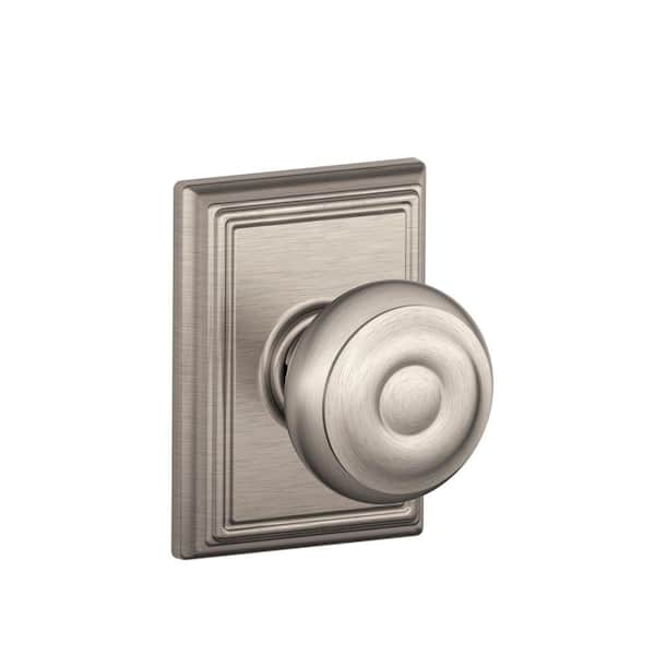 Schlage Georgian Satin Nickel Keyed Entry Door Knob F51 GEO 619