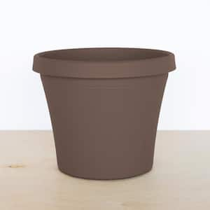 Terra 10 in. Chocolate Plastic Planter