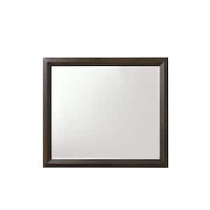 39 in. W x 35 in. H Rectangle Mirror with Wood Frame for Bathroom Living Room Bedroom Entryway ; Espresso