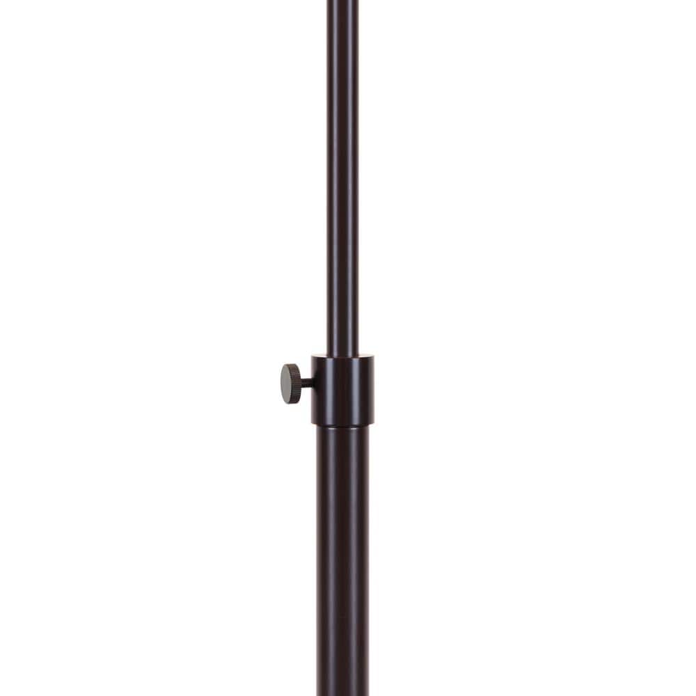 Bronze Adjustable 63.5" Floor Lamp with Fabric Shade