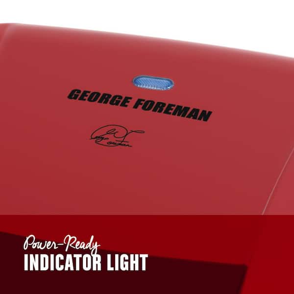 George Foreman - Red Indoor Grill with Removable Plates
