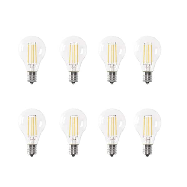 Feit Electric 75-Watt Equivalent A15 Intermediate-Base Dimmable Filament Clear Glass LED Ceiling Fan Light Bulb in Soft White (8-Pack)