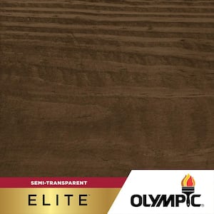 Elite 8 oz. Espresso Semi-Transparent Exterior Wood Stain and Sealant in One