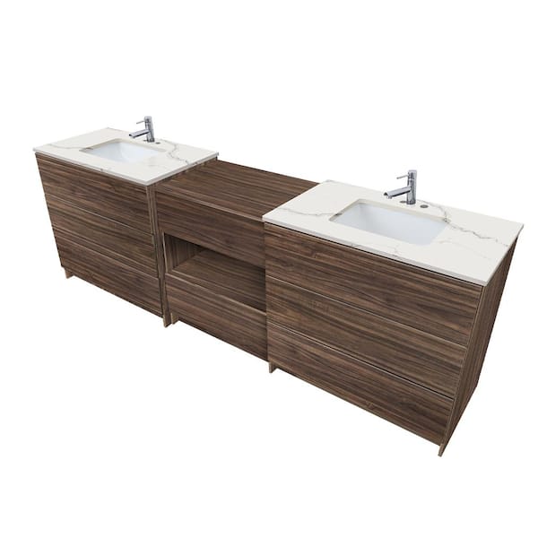 ELLA ページ Ella Element 102 in. W x 22 in. D x 35 in. H Double Sink Bath