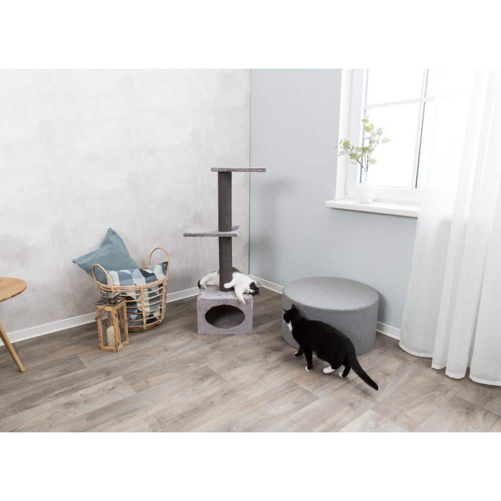 Gray 43" Sisal Cat Tree with Condo and Perches