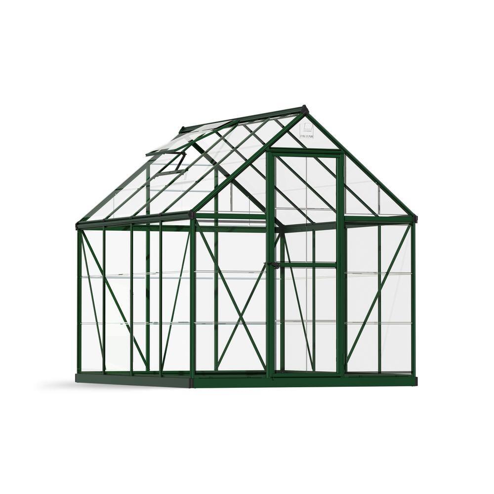 CANOPIA by PALRAM Harmony 6 ft. x 8 ft. Green/Clear DIY Greenhouse Kit -  706907