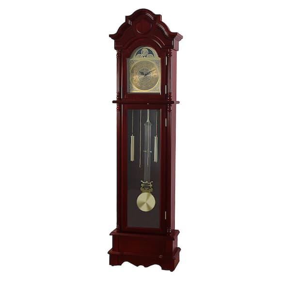 JENLEA INC Traditional 77 in. Cherry Floor Standing Grandfather Clock