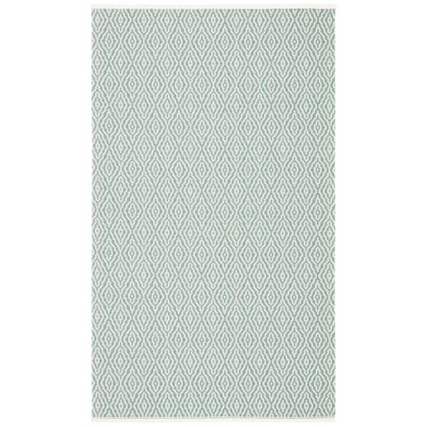 Augustine Green/Ivory 9 ft. x 12 ft. Ikat Geometric Area Rug