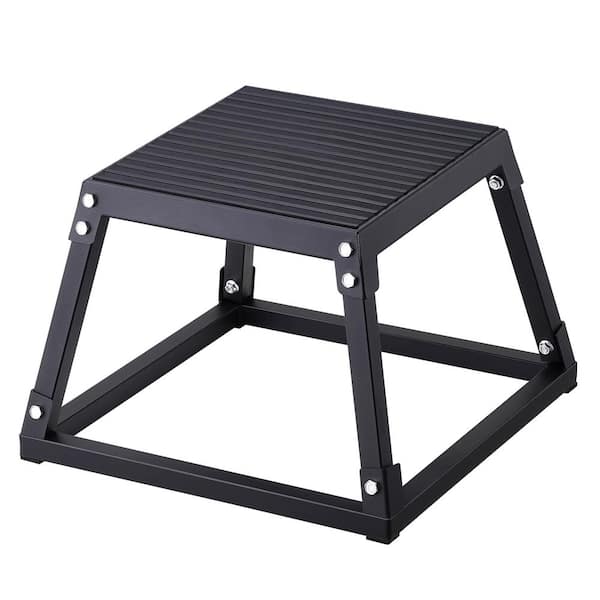 Plyometric Jump Box 12 in. Plyo Box Steel Plyometric Platform and Jumping Agility Box Exercise Step Up Box