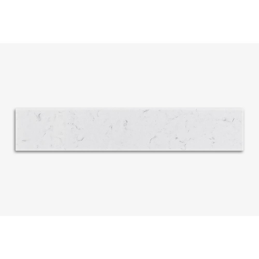 Carrara White Polished Quartz Rectangular Sidesplash