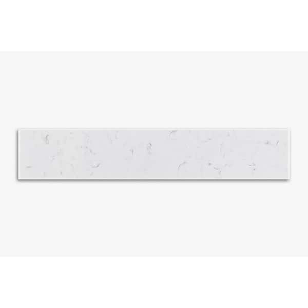 ARIEL 21 in. Carrara White Quartz Vanity Sidesplash in White