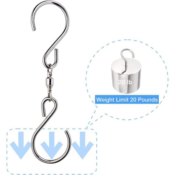 20lb hook weight 20g Iron Hooked with Slotted Base to Hang Additional Weights these hooks can handle up to 20 lbs 20-lb.-Maximum Weight Capacity Garage Storage