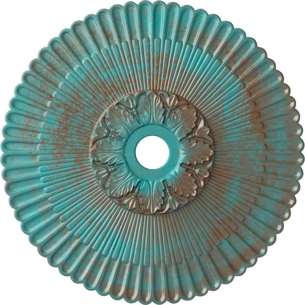 1-7/8 in. x 36-1/4 in. x 36-1/4 in. Polyurethane Melonie Ceiling Moulding, Copper Green Patina price history on PriceWatchPro