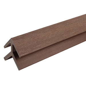 All Weather System 2.31 in. x 2.31 in.. x 8 ft. Composite Siding Outside Corner Trim Brazilian Ipe Board