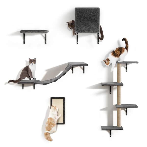COZIWOW 5-Piece Wall Mounted Cat Tree Shelves CW12A0540-T01 - The