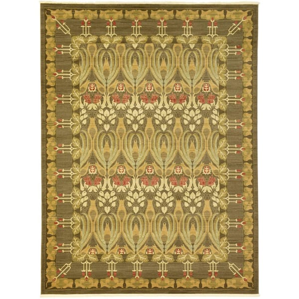 Unique Loom Edinburgh Carnation Brown 9' 0 x 12' 0 Area Rug